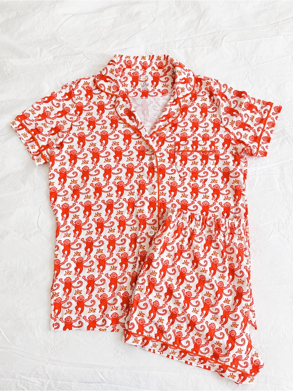 Roller Rabbit Original Watermelon Monkey Polo Pajama Set S NWOT Rare